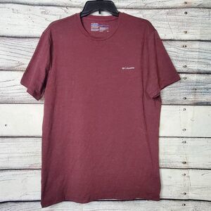 Columbia Sportswear Women’s Burgundy Logo Short Sleeve T-Shirt Size Large